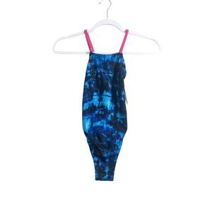 Speedo Strappy Fixed Backs Women's Size 24/XXS Washed Tie Dye Chlorine Resistant